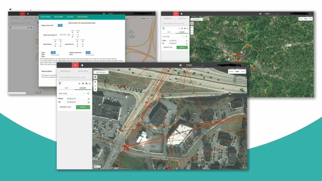 Vehicle tracking map screens