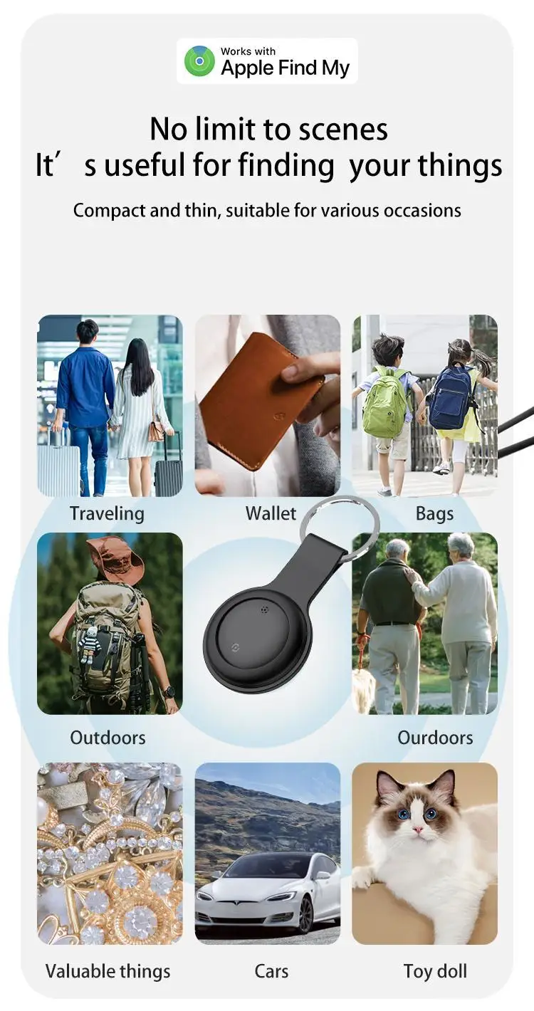 Smart tracker used for school bags, pets, keys and luggage